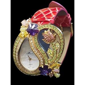 Adee Kaye womens multi rhinestone watch AK-9 44LG